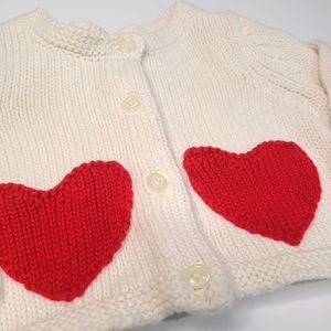 Baby Gap white button up knit sweater